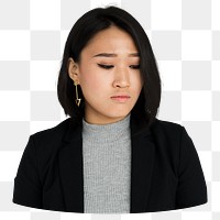 Asian businesswoman png element, transparent background