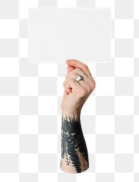 Hand holding png sign transparent background