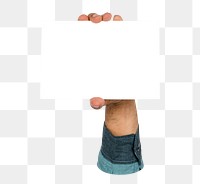 Hand holding png sign transparent background