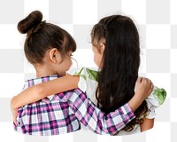 Little girls png element, transparent background