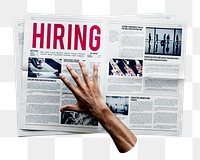 Hiring newspaper png transparent background