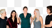 Diverse women png element, transparent background