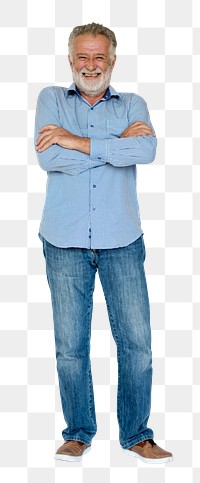 Old man png element, transparent background