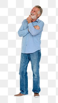 Old man png element, transparent background