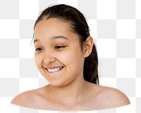 Asian kid png element, transparent background