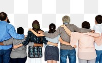 Diverse people png element, transparent background