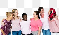 Diverse women png element, transparent background