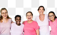 Diverse women png element, transparent background