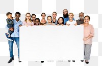 Diverse teamwork png element, transparent background