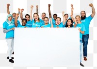 Diverse volunteers png element, transparent background