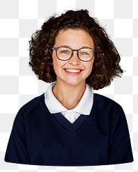 Young lady png element, transparent background