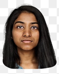 Indian woman png element, transparent background