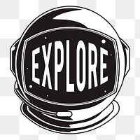 Png explore helmet design element, transparent background