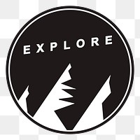 Png simple explore badge, transparent background