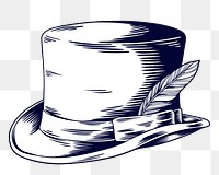 Png Cartola hat comic style element, transparent background