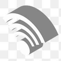 Wifi png 3D icon, transparent background