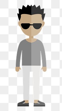 Man avatar   png sticker, transparent background