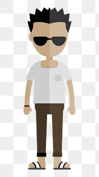 Man avatar   png sticker, transparent background