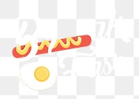 Food sticker png, transparent background