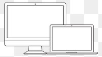 Png digital devices element, transparent background