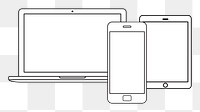Png digital devices element, transparent background