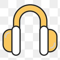 Earphones icon  png, transparent background