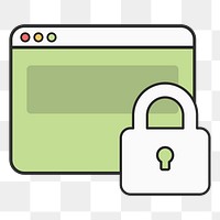 Website security  png, transparent background