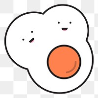 Fried egg Icon  png, transparent background