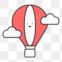 Hot air balloon  png, transparent background