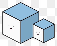 Smiling boxes icons  png, transparent background