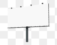 3D billboard sign png, blank advertisement on transparent background