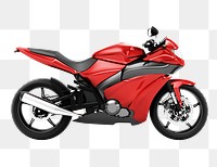 PNG Red motorbike transparent background