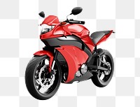 PNG Red motorbike transparent background