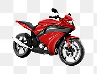 PNG Red motorbike transparent background