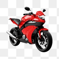 PNG Red motorbike transparent background