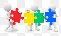 PNG 3D  teamwork figure transparent background