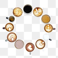 Coffee collection png, transparent background