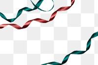 Ribbon border png element, transparent background