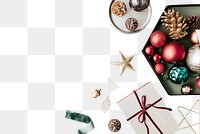 Christmas border png element, transparent background