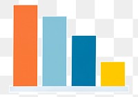 PNG Decreasing bar graph icon sticker transparent background