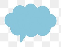 PNG Blue speech bubble icon  sticker transparent background