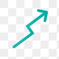 PNG Growth arrow icon transparent background