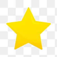 PNG Golden favorite star icon sticker transparent background