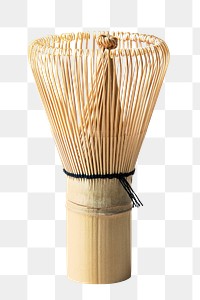 PNG Japanese bamboo brush for making matcha tea, collage element, transparent background