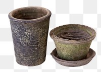 Png clay pot, isolated image, transparent background