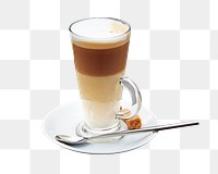 PNG layered coffee, collage element, transparent background