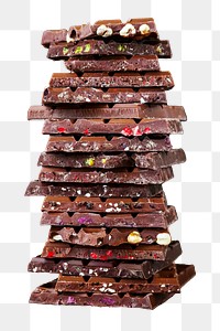 Chocolate bar dessert png, transparent background