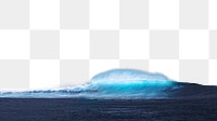 PNG Blue wave collage element, transparent background