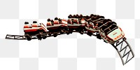 PNG roller coaster, collage element, transparent background