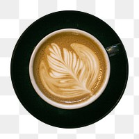 PNG coffee latte, collage element, transparent background